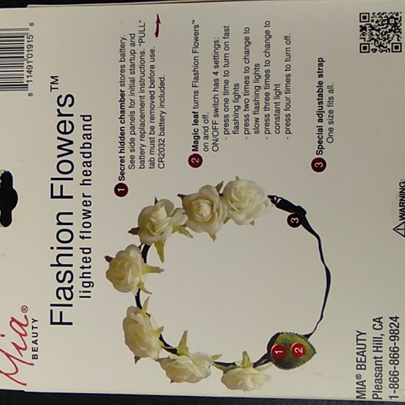 2 for $20 NIB LIGHTED FLOWER HEADBAND - Picture 3 of 4